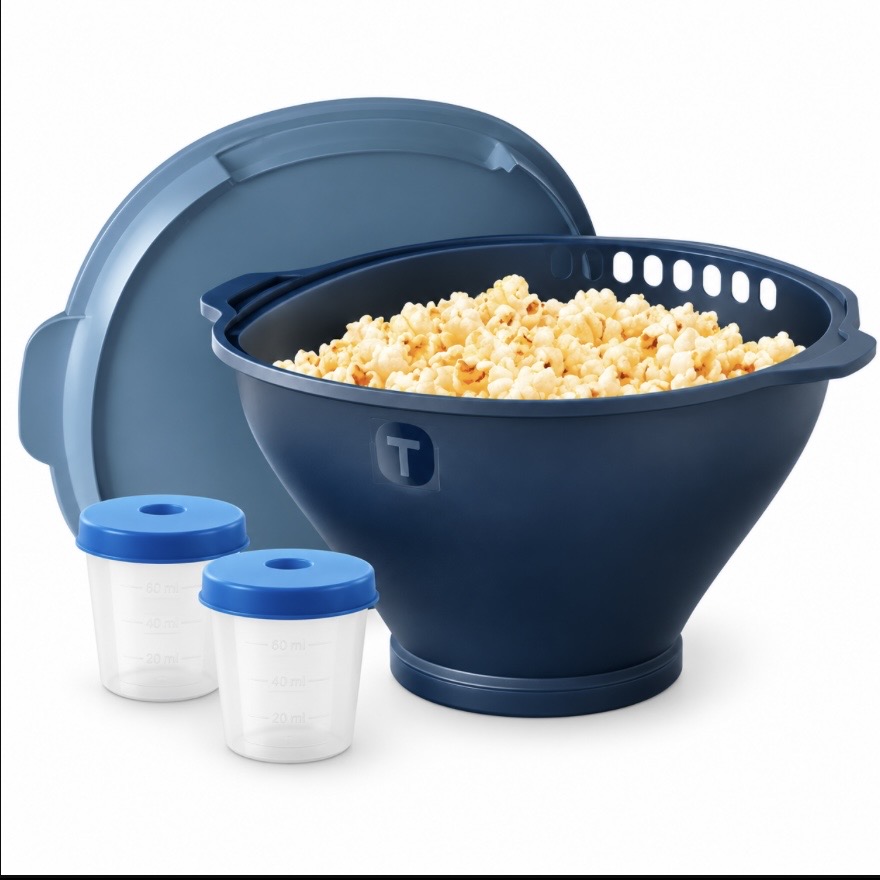 Tupperware® popkornovač WOW Pop + 2ks drobčenec
