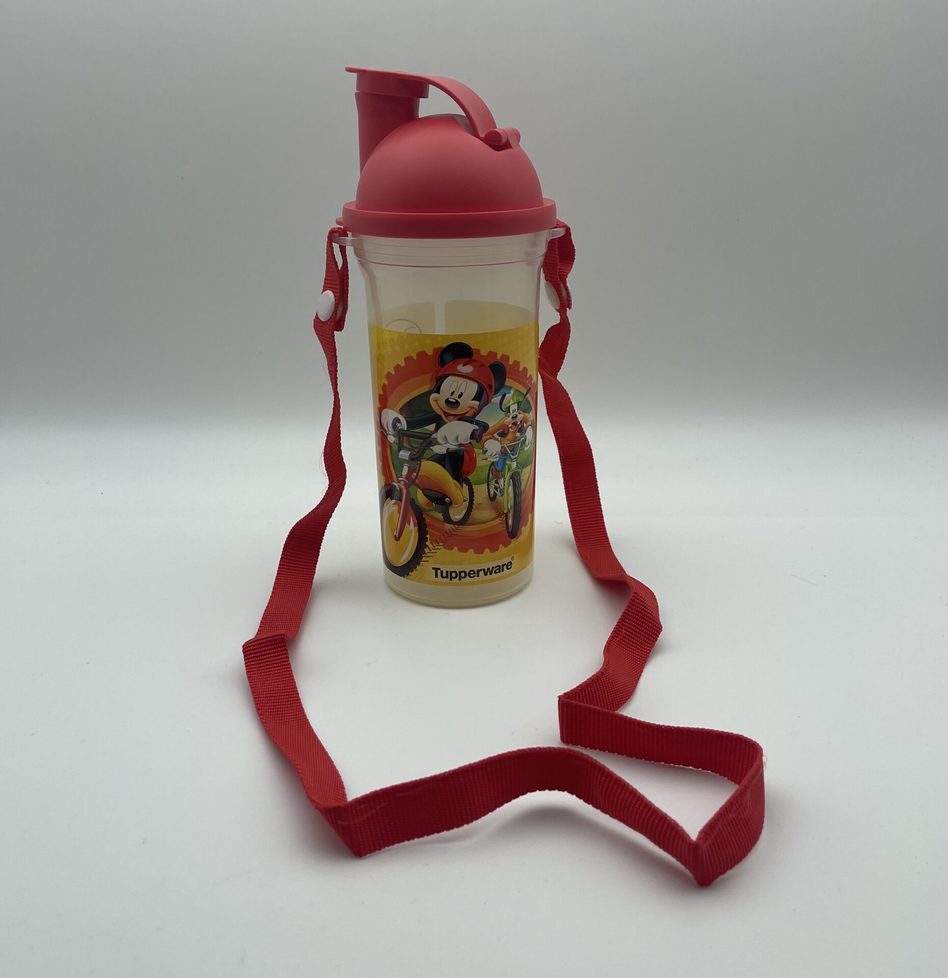 Detská fľaša s náustkom Mickey 400ml červená